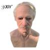 Affascinante Maschera Anziano Uomo Vecchio per Adulti Lattice Realistico Umano Testa Intera Copertura Confortevole con Rughe Realistiche Halloween Mascherata Cosplay