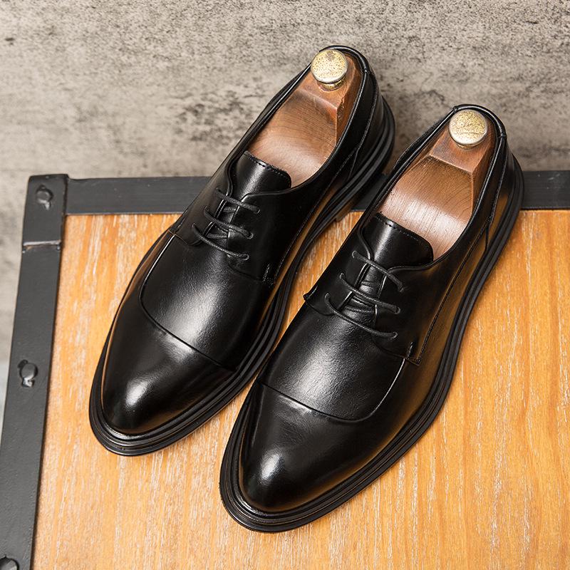 Men's Large Size Formal Leather Shoes: British Style, Fashionable Business & Wedding Wear