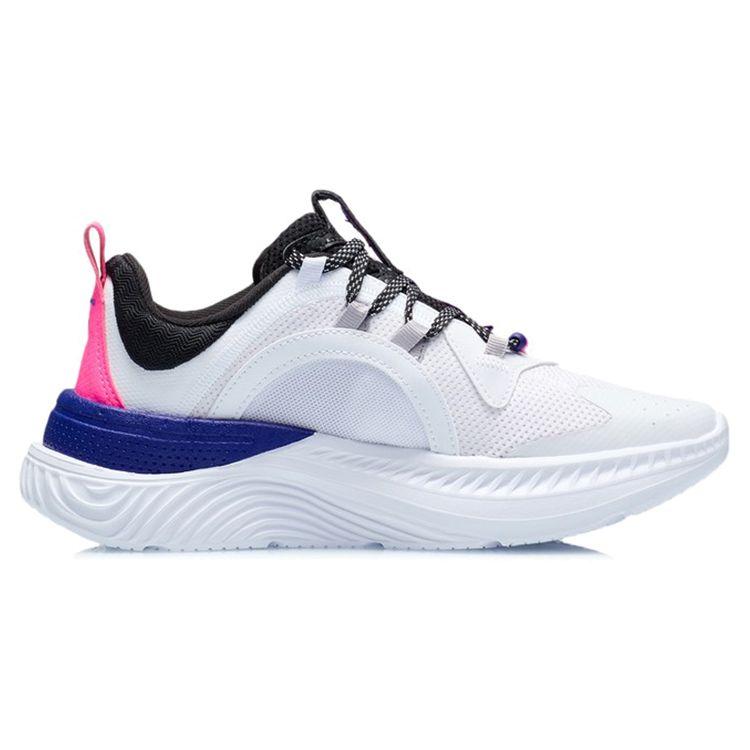 Li-Ning  Spark White Fluorescent Pink Women Sneakers Standard-White Black AGLR092-1