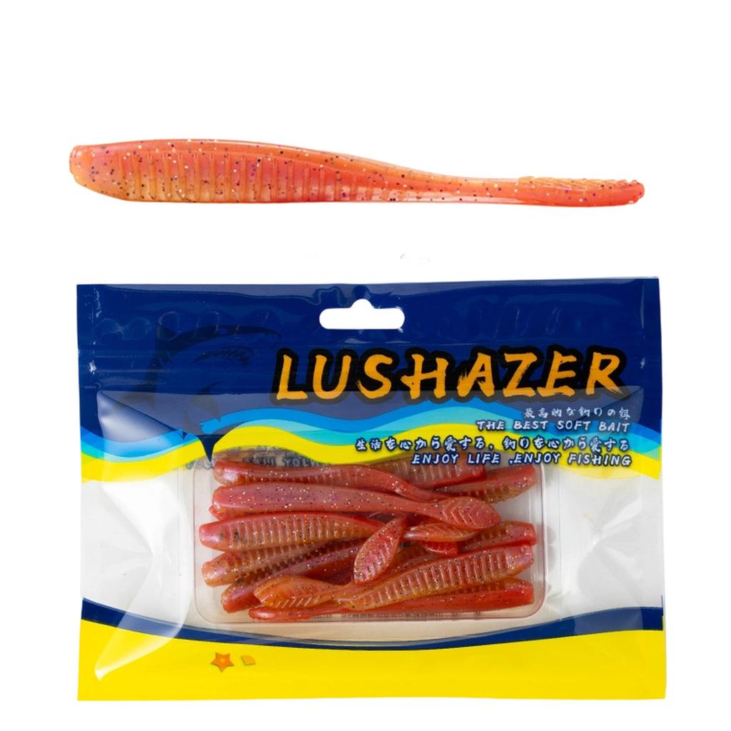 Pack of 50 Worm Soft TPE Floating 85mm 2g Fishing for Bass Trout Artifical Tackle