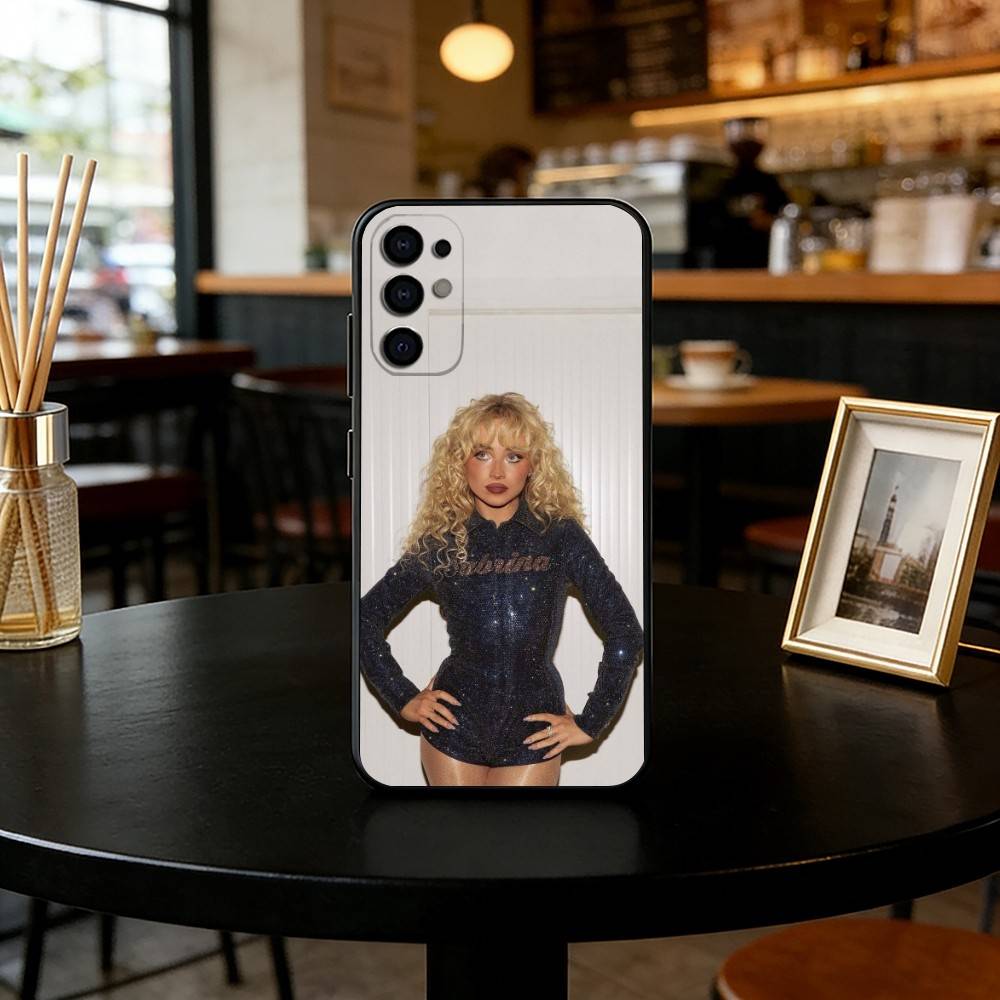 Pop singer Sabrina Carpenter Phone Case For Samsung S25,S24,S21,S22,S23,S30,Ultra,S20,Plus,Fe,Soft Silicone Black Cover