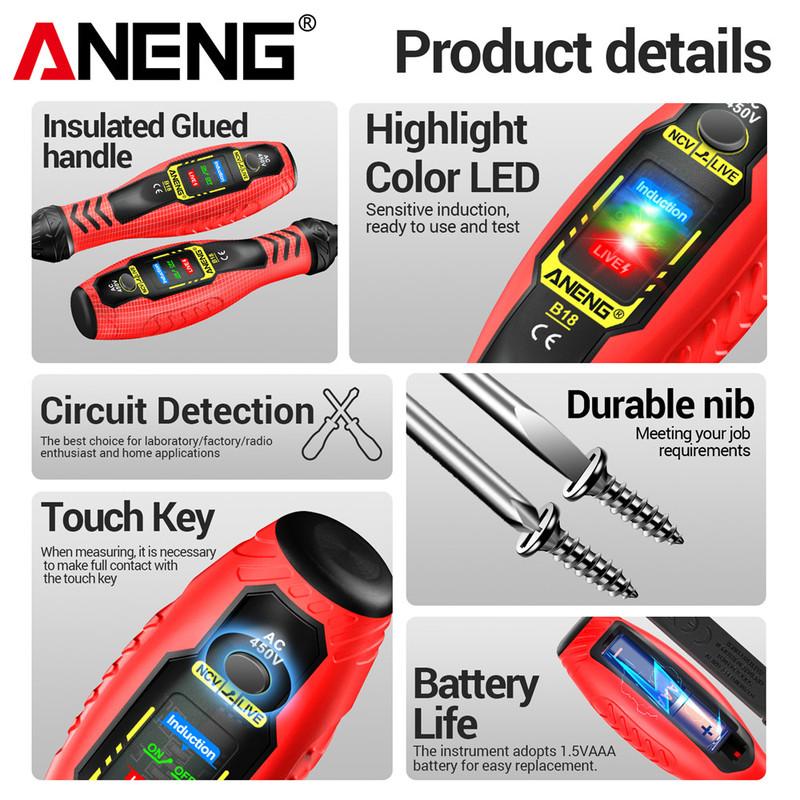 ANENG Digital Multimeter Tester Voltage Automotive Current AN101+B18 Highlight Voltage Portable Professional Electrician Tools