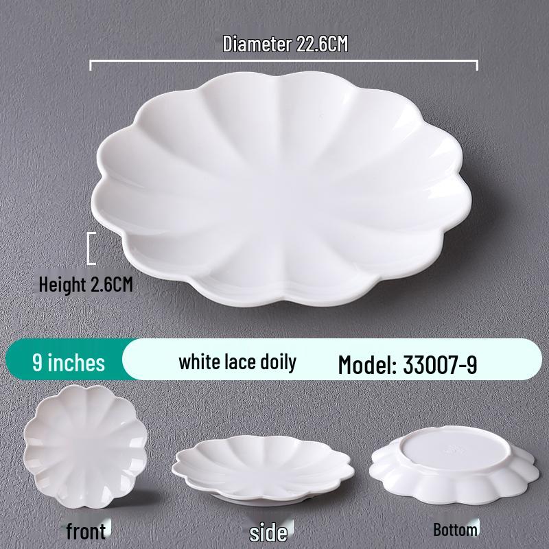 Japanese-Style Plastic Petal Plates for Restaurants - Ideal for Hot Pots, Cold Dishes, Side Dishes, Stir-Fry, and Tableware.