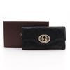 GUCCI Interlocking G Purse 282434 black Sima leather Women Used