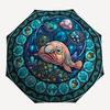 Underwater Treasures Pattern Umbrella, Portable and Foldable Design, 8 Ribs, a Casual Accessory for Halloween, Christmas, and Birthday Gifts.