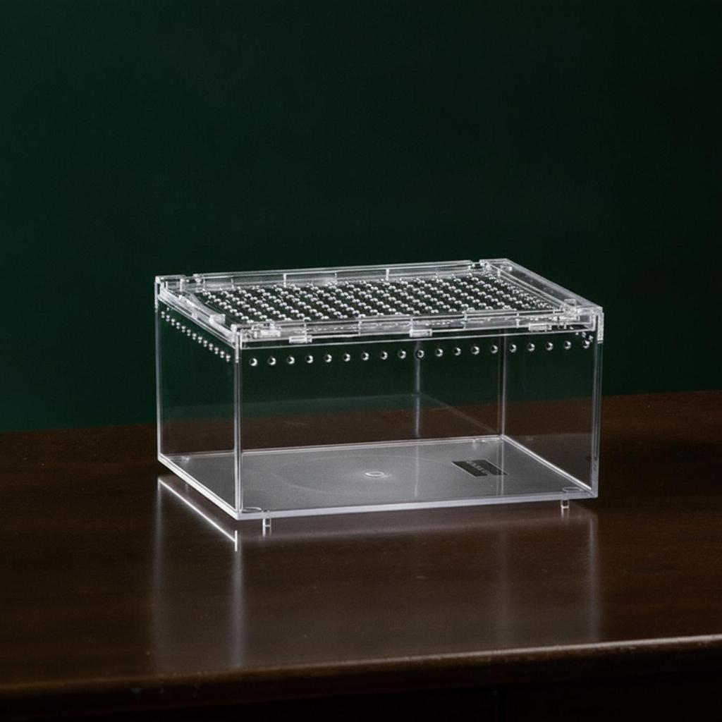 Leichtes Wirbellosenterrarium mit belüftetem Deckel, vielseitig