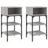 VidaXL Bedside Tables 2 Pcs Sonoma Grey 35x34.5x70cm Engineered Wood 825890