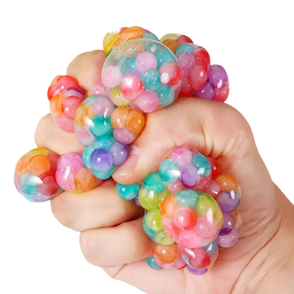 Spielzeug Der Regenbogenperlen Druckentlastungsball Squishy Fidget Lustiger Stressabbauer Druckreduzierer Requisit für Kinder und Erwachsene