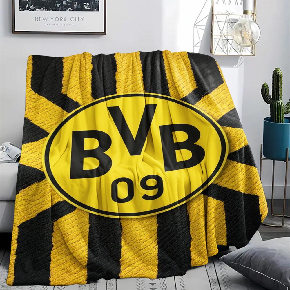 1pc Dortmund Print Flannel Blanket, High quality Comfortable for All Seasons, Home Decor, Warmth and Comfort, Perfect for Christmas Gifts29