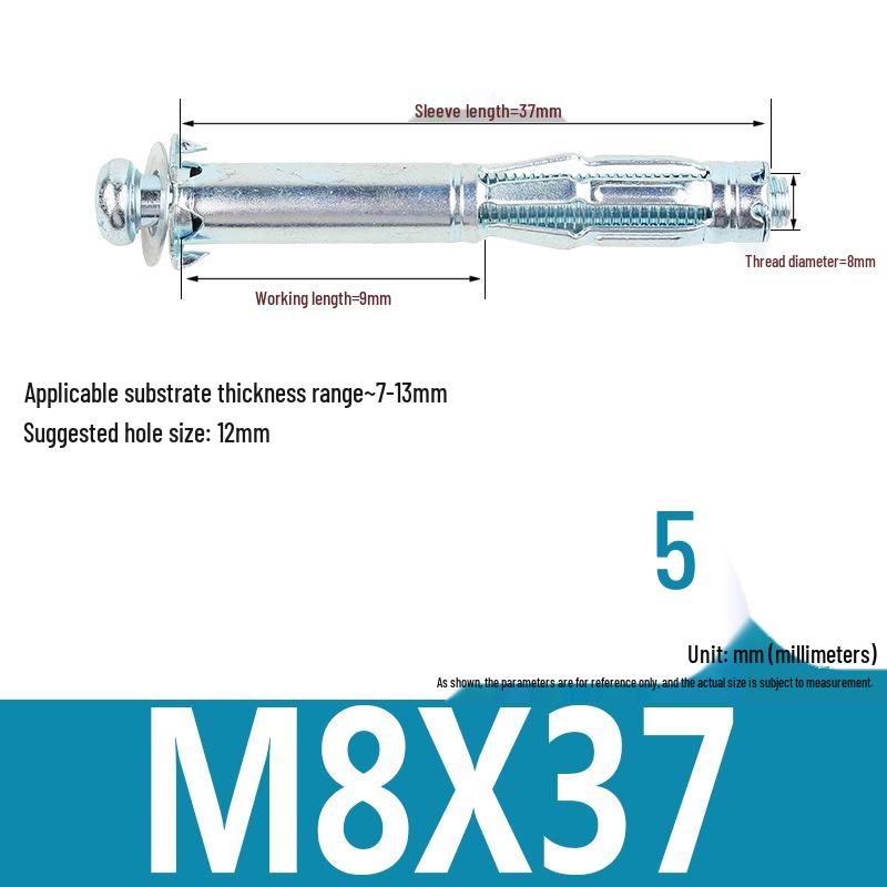 Plastic Petal Nut Expansion Screw for Hollow Sheet Metal - Fixed Lantern Rivet Expansion Bolt