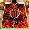 Flannel BlanketOGC Nice FC Warm Soft Throw Blanket for Indoor Sofa Bed Living Room Use