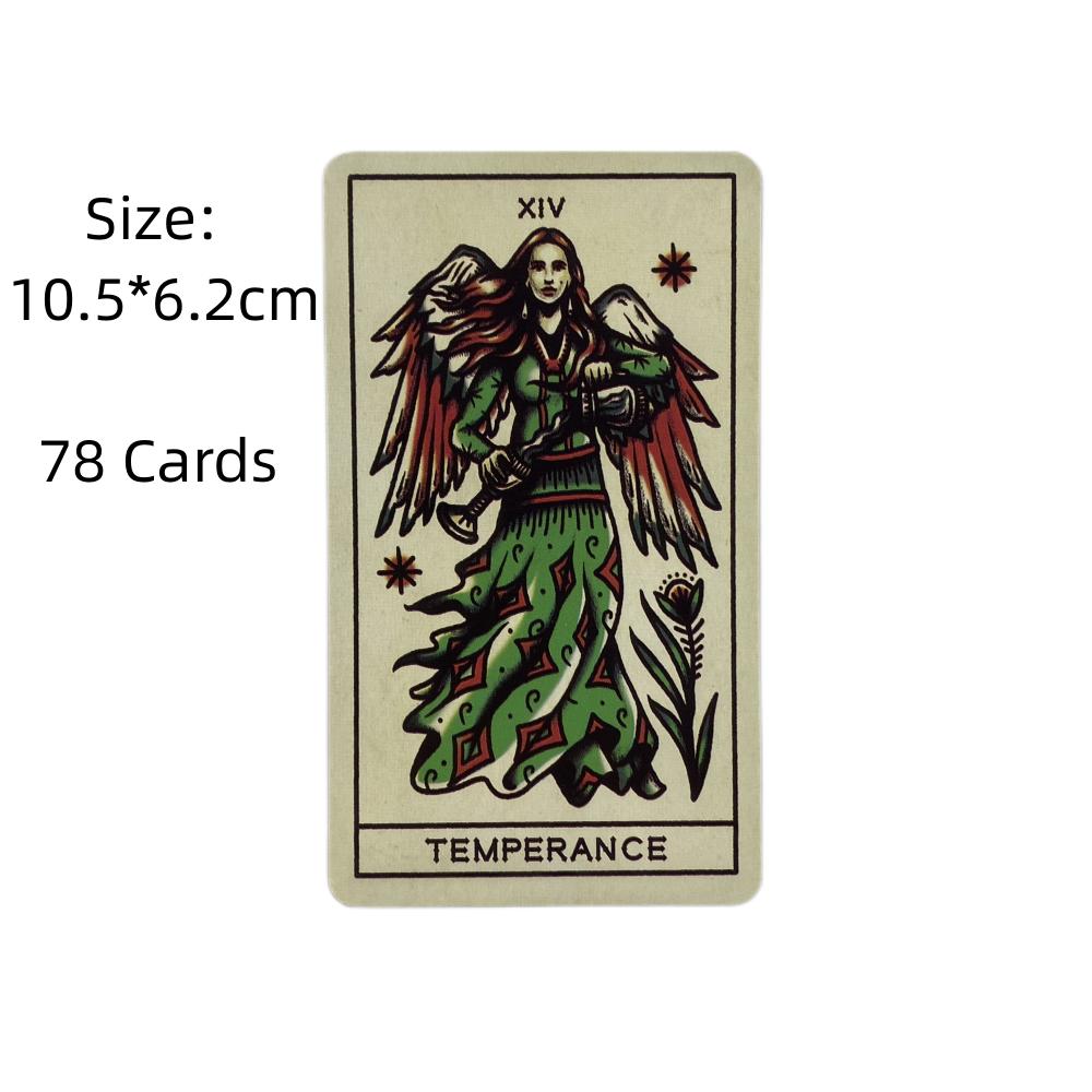 Tattoo Tarot Cards Divination Deck English Versions Edition Oracle Board Playing INK Table Game For Party