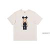 X BE@RBRICK Kollaboration FW23 Bequemes Rundhals-T-Shirt mit mehrfarbigem Print, kurzärmlig, Herren Oberteile Weiß LMT007013203492K14000