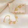 18K Gold Starfish Pearl Bracelet – Versatile Stainless Steel Women's Jewelry