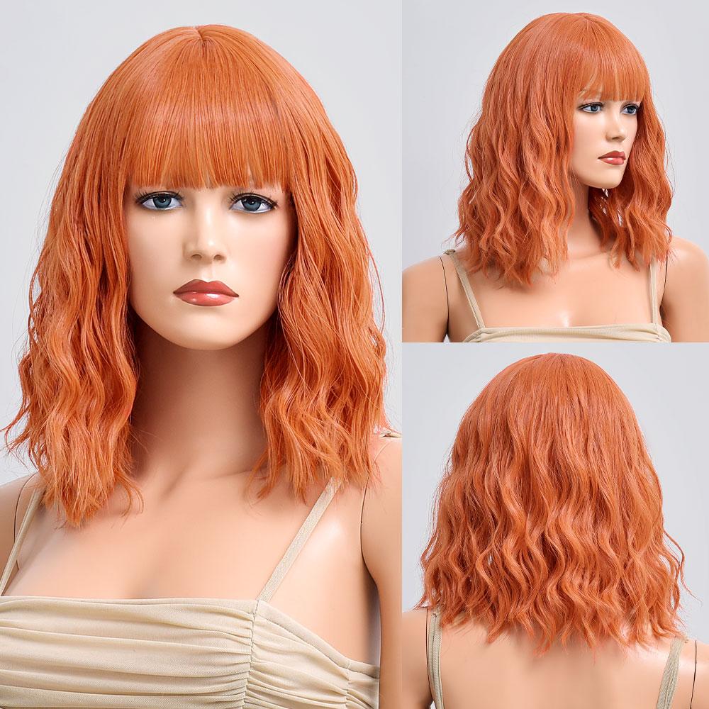 

Короткий синтетический парик боб для женщин, серебряный, синий, объемная волна, белый, натуральный, термостойкий, для косплея, вечерние, парики из волос Лолиты TB2020056-9