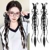 1Pair Ribbon Claw Clip Double Ponytail Twisted Braid Long Braiding Hair Extensions  Party