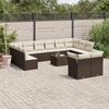 VidaXL Garden Lounge Set with Cushions 13 Pcs, Patio Sofas, Furniture Set, Outdoor Terrace Furniture, Brown 3218443