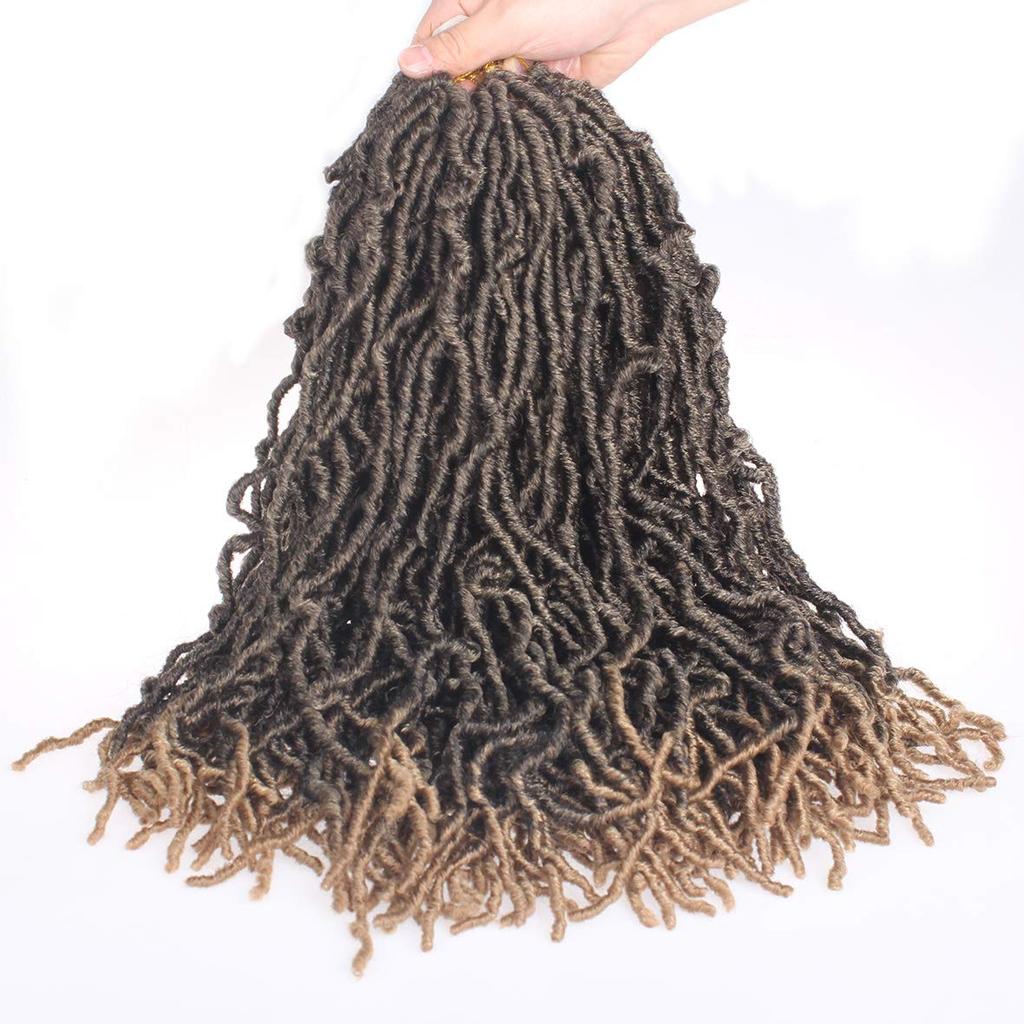 Soft Crochet Synthetic Hair Faux Locs Natural Style Pre Looped Goddess Locs High Temperature Fiber Black Women Braiding