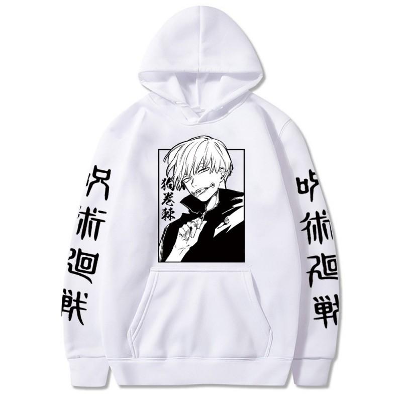 Jujutsu Kaisen Anime Hoodie Unisex Long Sleeve Pullover Sweatshirt Print Casual Streetwear