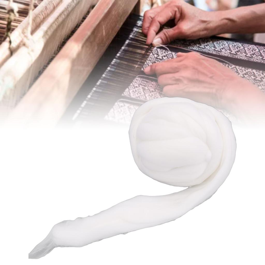Wool Roving 200g Bulk Soft Wool Yarn for   Felting Hand   Knitting Crafting   Gift White