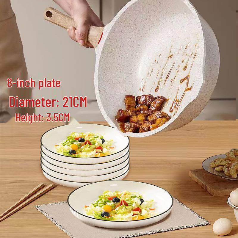 High-Value Japanese Ceramic Deep Dinner Plate for Stir-Fry & Vegetables
