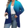 Women's Fall And Winter Fashion Casual Print Long Sleeve Mid-Length Cardigan Jacket