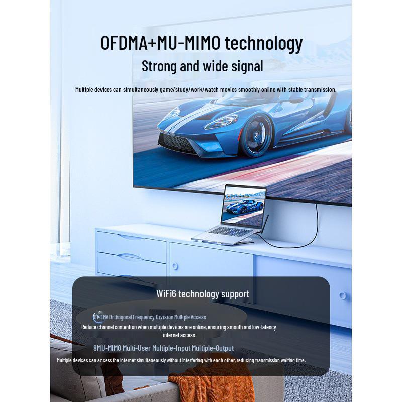 Shan Ze WiFi 6 USB Adapter for Desktop & Laptop - High-Speed Wireless Receiver & Transmitter