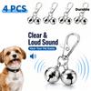 4Pcs Pet Dog And Cat Collar Bells, Keychain Bells, Pet Supplies, Clavicle Tool Additions, Easy To Use And Durable