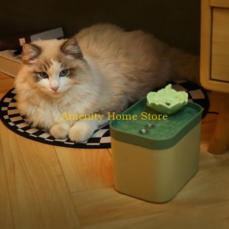 F26C Cat Water Dispenser Mute Working Automatic Pet Fountain Dogs Waterer for Indoor Pet Easy To Clean Healthy Drinking