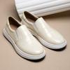 Casual Men'S Shoes Summer Leather Business Dress Leather Shoes Men'S British Style Single Shoes Tooling Shoes White Shoes Board Shoes