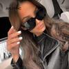 Luxurious Square Sunglasses Woman Brand Designer Vintage Retro Plastic Frame Big Sun Eyeglasses Women Vintage Gradient Tint Male Oculos Feminino
