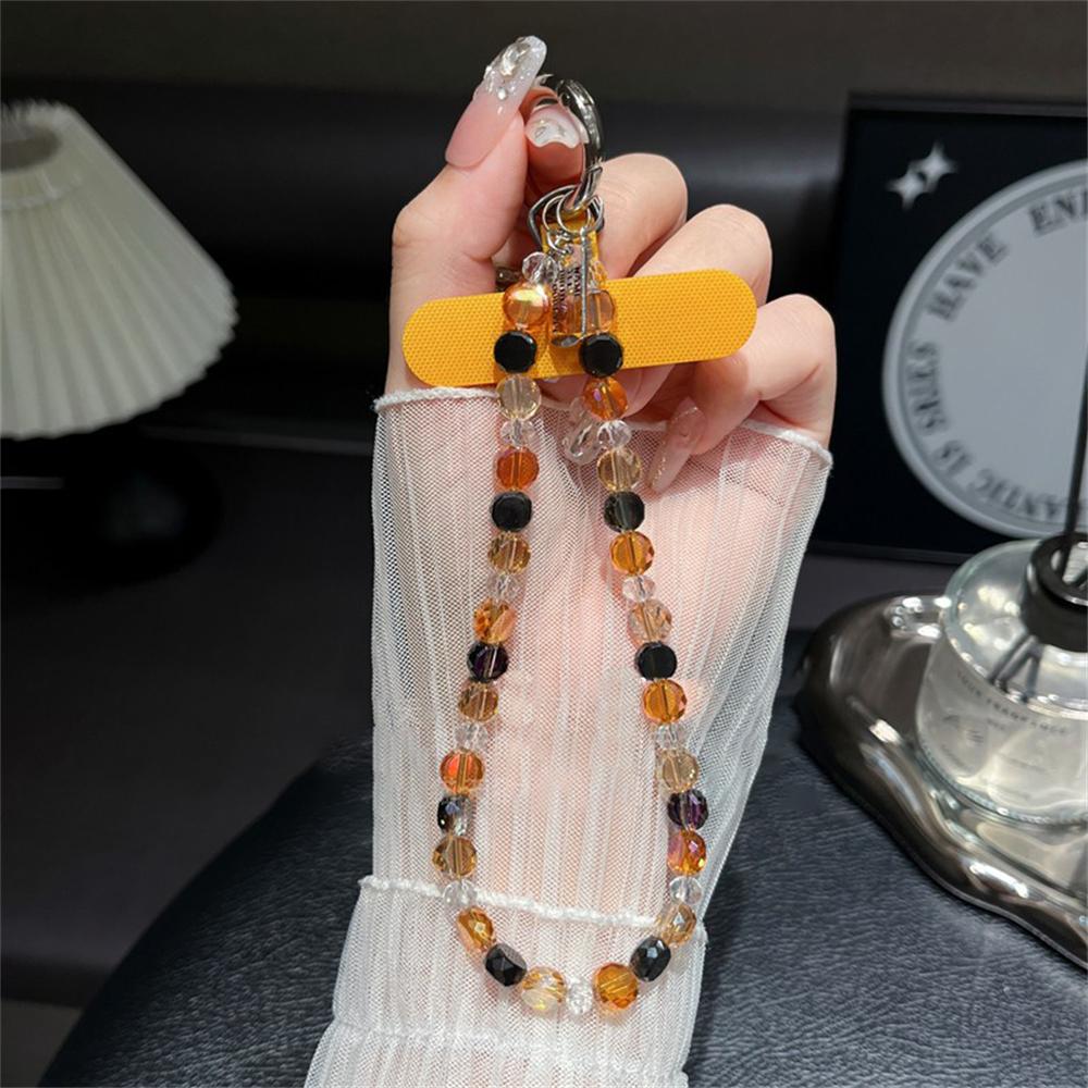 

Luxury Bling Flat Crystal Bracelet Phone Chains Aesthetic Key Chains For iPhone 15 ProMax Stylish Accessories Keychain
