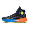 Li Ning YuShuai 14 Boom Thunderstorm Textile, TPU Slip Resistant High Top Basketball Shoes Men's Black Blue Orange ABAQ033-28