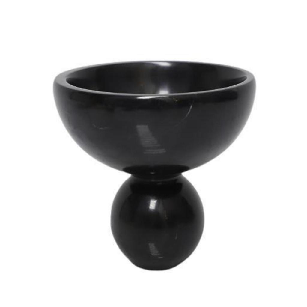 Decorative Pedestal Bowl Stone Catchall Compact Elegant Stable Sculptural