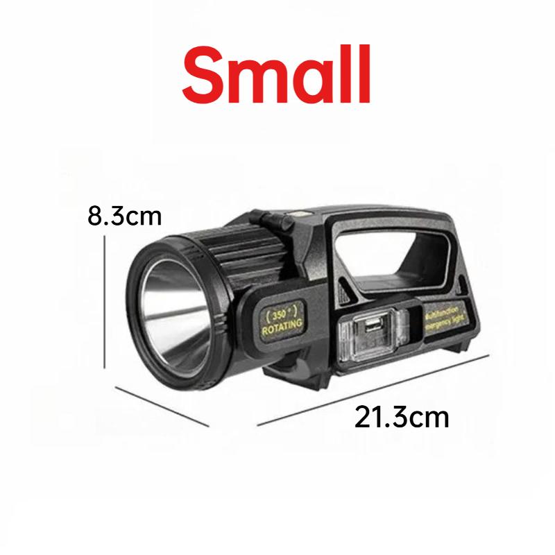 

P50 Solar Charging Portable Powerful LED Flashlight Handheld Searchlight USB Rechargeable Spotlight Waterproof Torch Light Small-7 Modes чорний