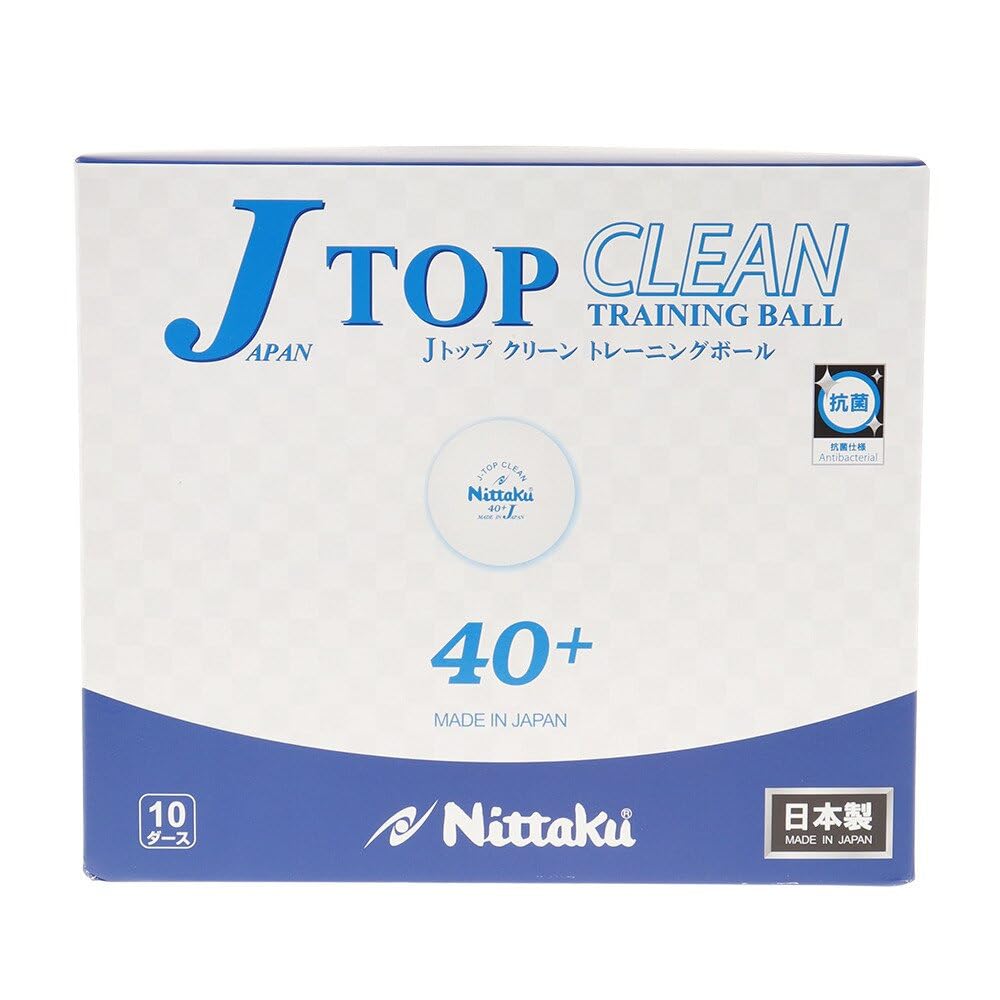 Nittaku Clean Training Antiviral and 10 Dozen J-Top Balls, Antibacterial, (120 balls) (Practice Balls), NB-1744