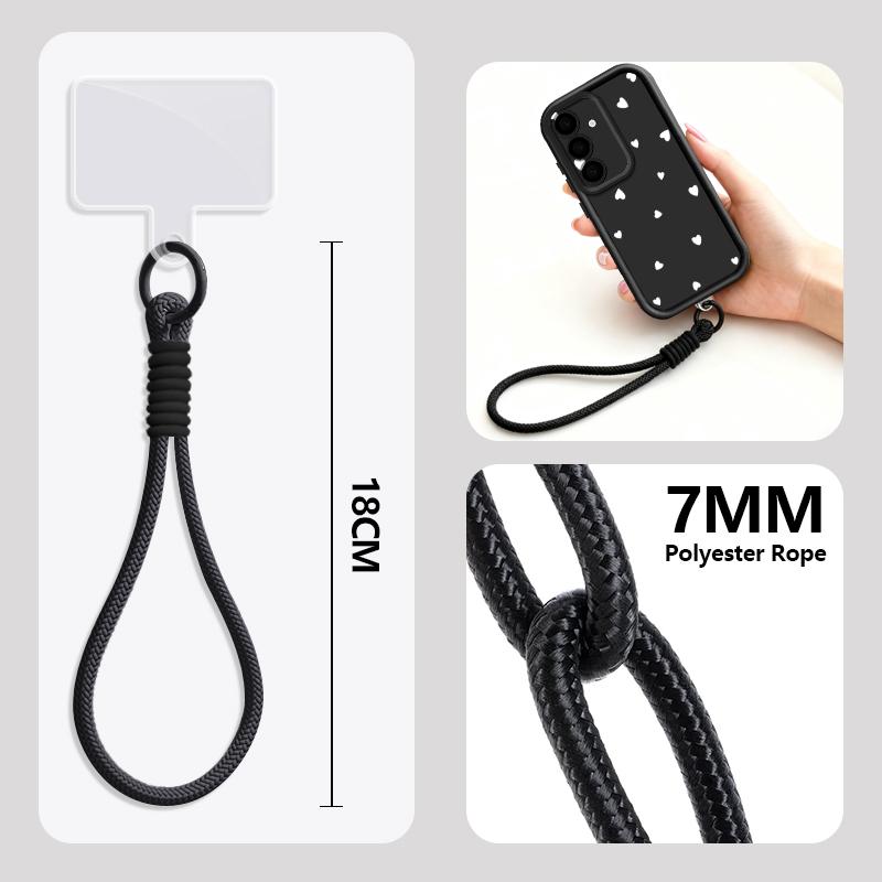Simple Love Patterned Lanyard Phone Case For Samsung Galaxy S2 S24 FE S26 S24 S23 S22 Ultra S23 Plus S2 Edge Soft Strap Cover