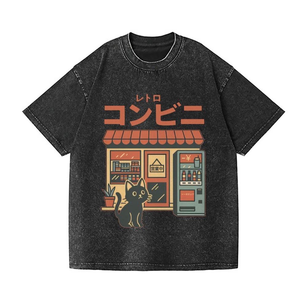 Übergroßes schweres T-Shirt für Herren Sommer Kurzarm-T-Shirt 100% Baumwolle Gewaschenes Säure-Oberteil Lässig Lustig Bedruckte T-Shirts Einteiler