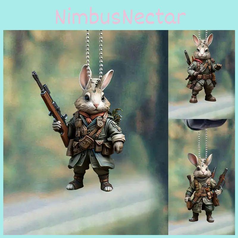 Acrylic Cartoon Animal Gunner Pendant Christmas Tree Decoration For Car Interior Style