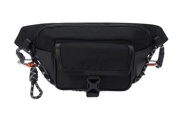 Li Ning Polyester Sling Bag, Fanny Pack Regular Unisex Black ABDS150-2