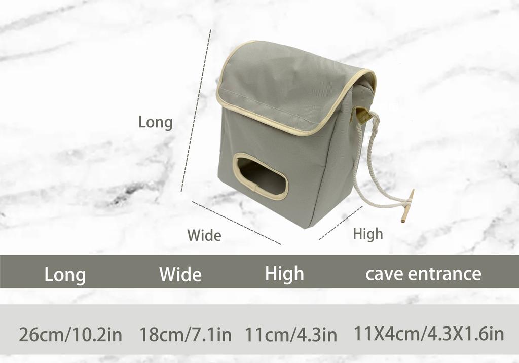 Rabbit Supplies Hay Bag Grey Feeder Pet Supplies Hanging Hamster Guinea Pig Large Capacity Cage Inside Hay Rack