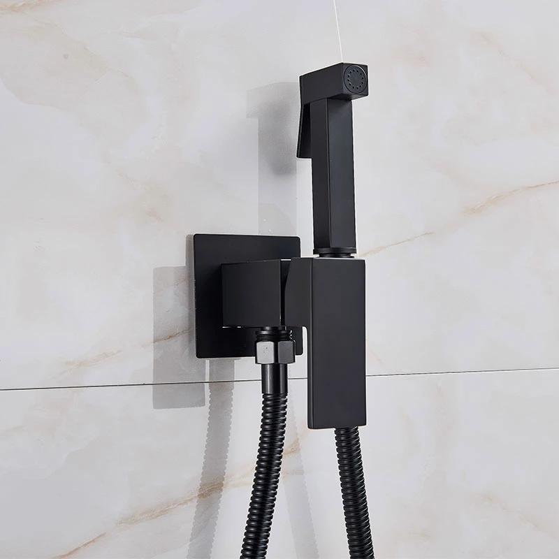 ALENARTWATER Bathroom Black Bidet Faucet Shower Tap Cold Hot Water Mixer Crane Sprayer Head Tap Toilet Faucets