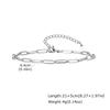 Vnox Waterproof Stainless Steel Anklets for Women Men, Silver Color Casual Ankle Bracelet, Adjustable Length Beach Jewelry Gifts