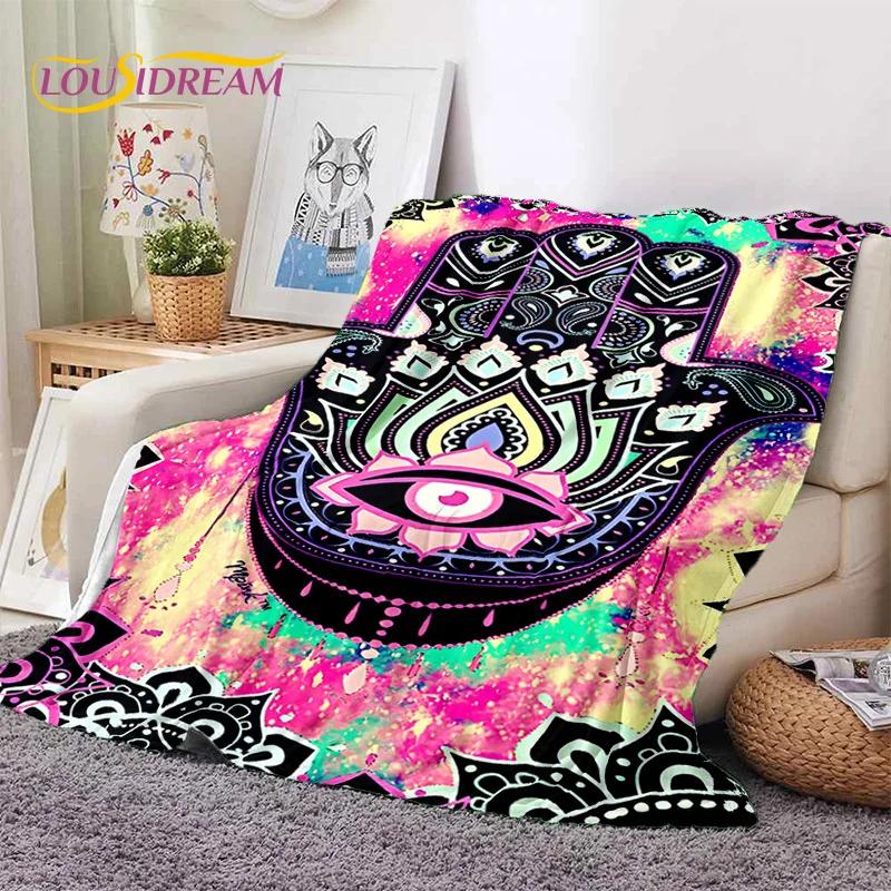 3D Boze Oog Turkije Blauw Nazar Oog van Horus Zachte Flanel Dekens, Plaid Comfortabele Deken voor Picknick Bedden Bank Slaapkamer