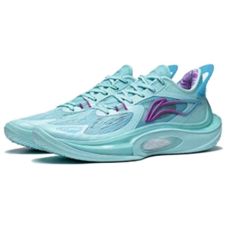 New LiNing SONIC 11 V2 Cushioned Slip Resistant Low Top Basketball Shoes Men's Island Blue ABAT045-3