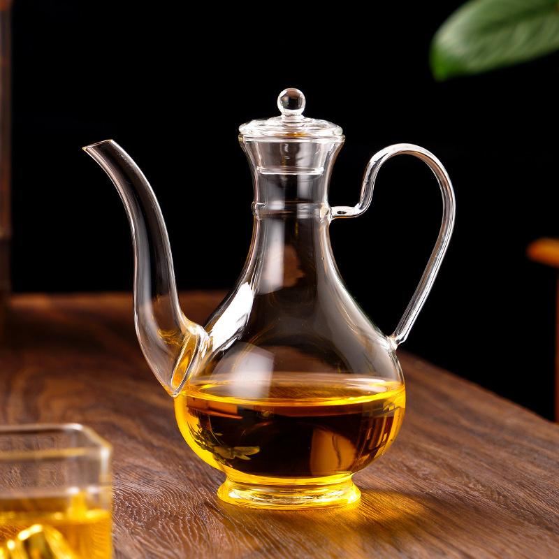 500ml Imitation Song Heat Resistance Glass Teapot Brewing Tea Long Mouth Glass Tea Pot Chinese Traditional Kung Fu Tea Set