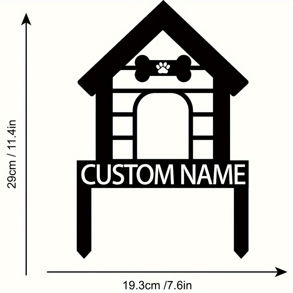

Metal Wall Art for Home Decor Personalized Dog House Sign Custom Pet Plaque