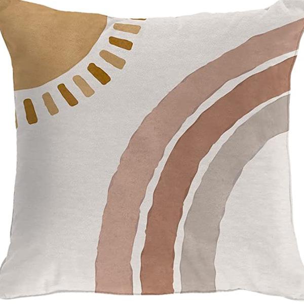 Moderne minimalistisk INS regnbue putetrekk friskt trykt lin putetrekk stue sofa