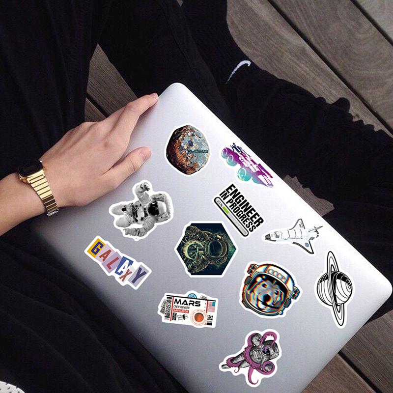 50Pcs Space Astronaut Stickers Diy Laptop Skateboard Phone Kids Decals ...