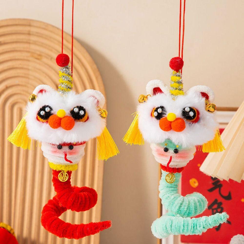 Material Package Handmade Plush New Year Craft Chinese Zodiac Snake Decor  Children Gift